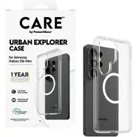 CARE by PanzerGlass CARE by Urban Explorer - Baksidedeksel for mobiltelefon - Qi - termoplast-polyuretan (TPU), polykarbonat (PC) - hvit, gjennomsiktig - for Samsung Galaxy S26 Ultra