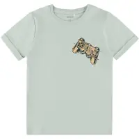 Name it T-skjorte - NkmVux - Pale Aqua/Kontroller - - 11-12 år (146-152) - T-skjorte