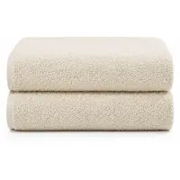 Nordisk tekstil Bomullshåndklær - 100 % bomull - 50 x 100 cm - 2-pak - Natur