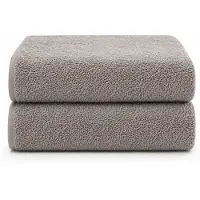 Nordisk tekstil Bomullshåndklær - 100 % bomull - 50x100 cm - 2-pak - Lysegrå