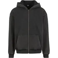 Urban Classics Vintage Heavy Hettegenser med glidelås svart
