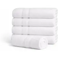ByBorg Bambus håndkle - 50x100 cm - Hvit - Premium