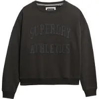 Superdry for woman. W2012334A Grey Athletic Tonal Applique Sweatshirt (XL), Casual, Cotton, Long sleeve