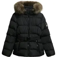 Superdry for woman. W5011928A Fuji Belted Puffer Jacket black (XXL), Casual, Polyester
