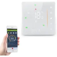 Mtp Products BHT-006GAW Smart termostat for vannbasert gulvvarme - Wi-Fi, Tuya-appen, stemmestyring - hvit