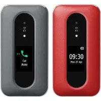 Doro Leva L30 4G, klappetelefon med store taster, grafitt-hvit