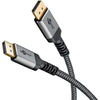 Goobay 65265, 2 m, DisplayPort, DisplayPort, Hankjønn, Hankjønn, 7680 x 4320 piksler