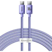 Baseus Crystal Shine USB-C / USB-C Kabel CAJY000705 - 2m - Lilla