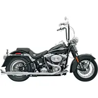 Bassani Xhaust True Dual Harley Davidson Fls 1690 12-17/fls 1690 Abs 12-17 Ikke-homologisert Komplett Eksosanlegg