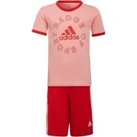 Adidas LK Logo Sett Rød/Rosa (128 / 8 år)