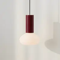 Aldex Hengelampe Flo, rød, 1 lyskilde, glass