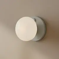 Aldex Vegglampe Flo, grå, Ø 19 cm, glass