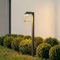 LUCANDE LED-gatelampe Beelia, antrasitt, 90 cm, riflet