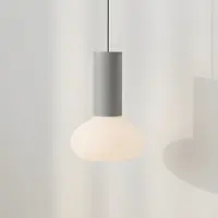 Aldex Hengelampe Flo, grå, 1 lyskilde, glass