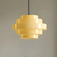 Aldex Hengelampe Filo, gul, Ø 28 cm, glass