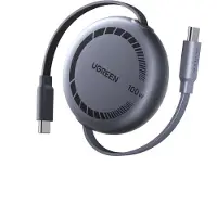 UGREEN USB-C til USB-C PD Hurtigladende uttrekkbar kabel, 1 m