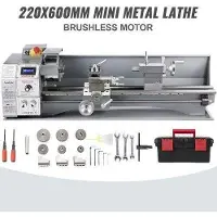 Vevor Mini Metalldreiebenk 750W Metalldreiebenk med variabel hastighet 50 til 3000 o/min Fresepresisjonsdreiebenk 220 x 600 mm for metall Metalldreiebenk for motflatedreiing og boring