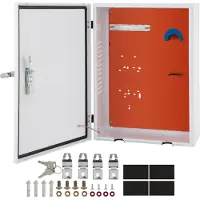 Vevor Tesla ladestasjonsboks, 70x50x25cm, utendørs kabelboks ladeboks kabelorganisator, IP32 vanntett støvtett kjølig rullet stål elektrisk kabinettboks, for Tesla veggkontakt