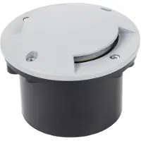 LINDBY LED-bakkespot Nandita, Ø 10 cm, sølv, IP65
