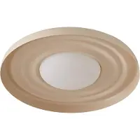 LINDBY LED-vegglampe Waves, beige, Ø 43 cm, metall