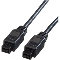Roline - IEEE 1394-kabel - FireWire 800 (hann) til FireWire 800 (hann) - 1.8 m - svart