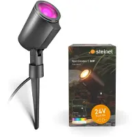 Steinel SPOT GARDEN LED nightmatic 7,84W 363lm 1800-4000K RGBWW IP65 IK03 24V antrasitt / aluminium innfelt hagearmatur