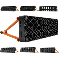 Vevor fotballrebounderbrett, 950 x 250 mm bærbar fotballreboundvegg, dobbel overflate for sportstrening, 3 justerbare vinkler, enkelt oppsett for balltrening for pasninger og reaksjonsferdigheter