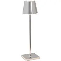 Zafferano Poldina mikro-batterilampe, innvendig kromblank