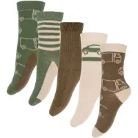 Minymo Sokker - 5-pack - Cocoa Brown - - 35/38 - Sokker