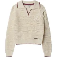 Pepe Jeans for girl. PG7000026 Faith beige jumper (8años= 128cm), Casual, Cotton, Long sleeve, children's fashion