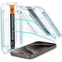 Spigen Glass tR EZ Fit 2 Pack - transparency - iPhone 15 Pro