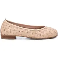 Carmela for woman. 16166201-BEIGE Beige leather ballet flats 161662 (40), Brown, None, Casual, Classic