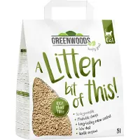 Greenwoods klumpende kattesand av plantefiber - 30 l