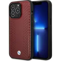 BMW Bmhcp14x22rfgr Iphone 14 Pro Max 6.7 Leather Diamond Pattern Telefondeksel
