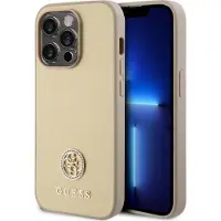 GUESS GUHCP15LPS4DGPD iPhone 15 Pro 6,1" gull/gull hardcase Strass Metal Logo