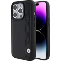 BMW Skinnveske med blå prikker iPhone 15 Pro Max-etui - svart