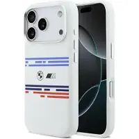 BMW M Silicon Horizontal Line MagSafe-etui til iPhone 17 Pro – hvit