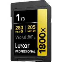 Lexar Sd Pro Gold Series Uhs-ii 1800x 1tb V60 Minnekort