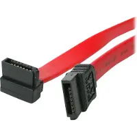 StarTech.com StarTech 24in SATA to Right Angle SATA Serial ATA Cable - SATA-kabel - Serial ATA 150/300/600 - SATA (R) til SATA (R) - 61 cm - rettvinklet kontakt - rød - for P/N: 25S22M2NGFFR, 25SATSAS35HD, CFAST2