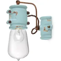 FERROLUCE Vintage-vegglampe C1523 turkis