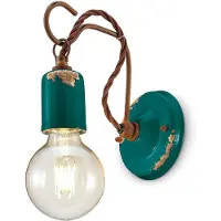 FERROLUCE C665 vegglampe i vintagestil, grønn