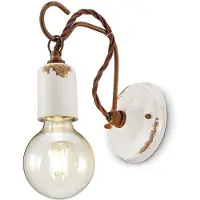 FERROLUCE C665 vegglampe i hvit vintage-stil