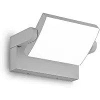 Ideal Lux utendørs LED-vegglampe Swipe, grå, IP54, 3000 K
