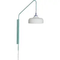 Hubsch vegglampe Current, lyseblå, utstikk 71 cm