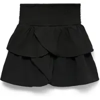 Vero moda Emma lagdelt smock-skjørt svart (164 /14 år)