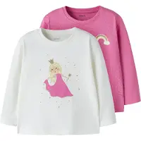 Name it Genser - 2-pack - NmfVeen - Cloud Danser/Strawberry Måne - - 4 år (104) - Genser