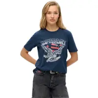 Superdry Embellish Varsity Relaxed Kortarmet T-skjorte