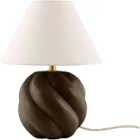Globen Lighting bordlampe DAHLIA, beige/brun, høyde 31 cm