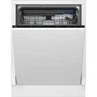 Beko BDIN4S560WP, Fullstendig innebygget, Full størrelse (60 cm), Svart, Berøringskontroll, LED, 2 kurver