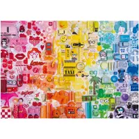 Educa Puslespill - 500 Brikker - Fargerik kollasj - - OneSize - Puslespill